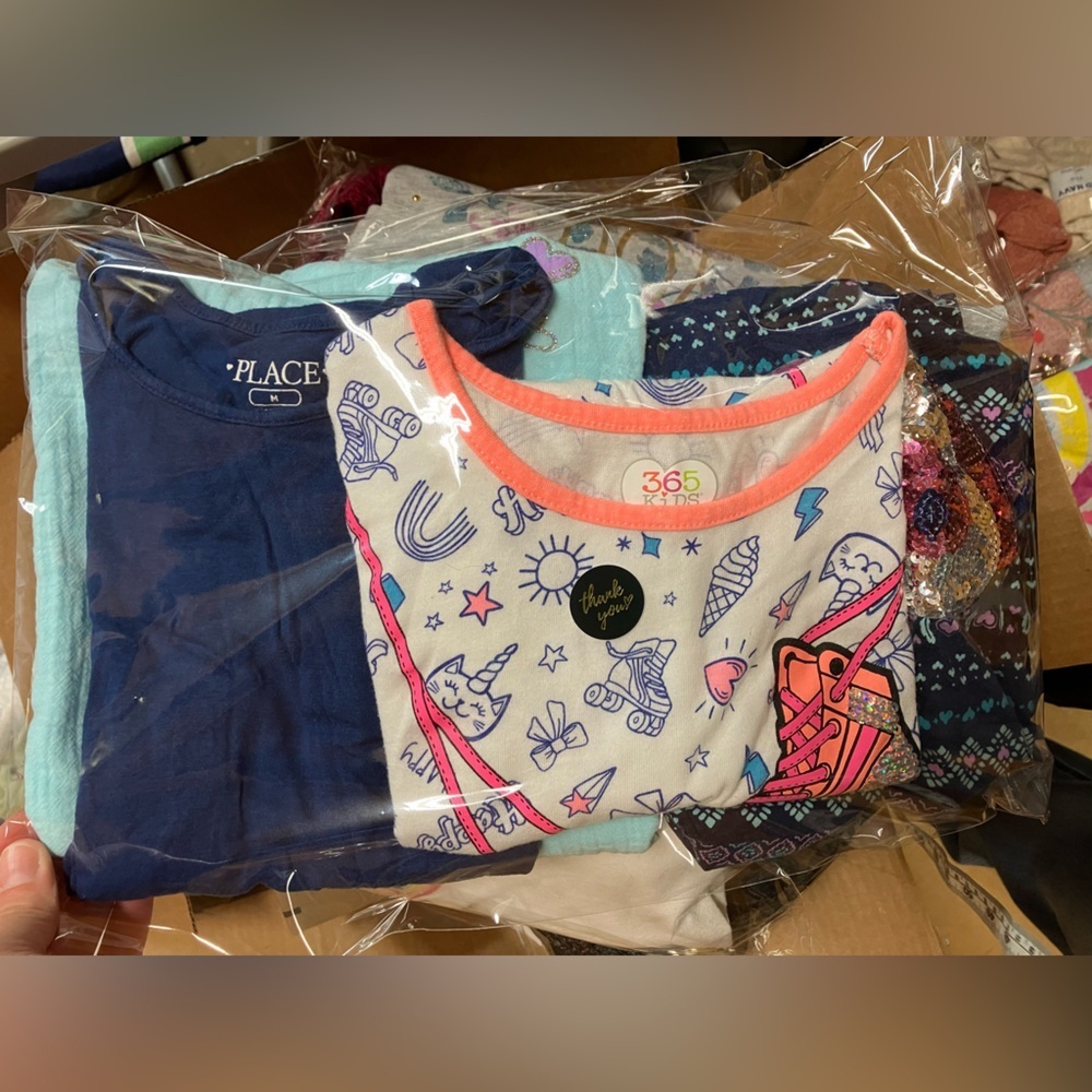 Multiples Blue and Pink Short Sleeve Tees